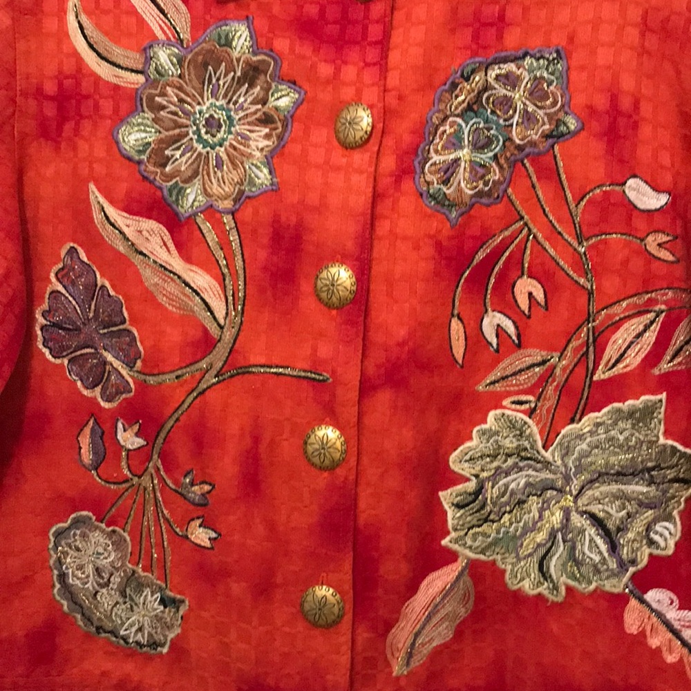 Orange Patchington Jacket! Ps Bust 41” Gorgeous! - image 4